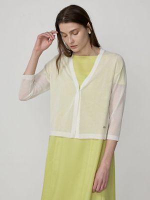 ＜Aquascutum (Women)＞シアーボレロカーディガン（５００４２６００１５）