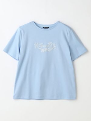 ボタニカル刺繍　スムースＴシャツ（５００４２７００３５）