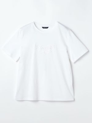 ボタニカル刺繍　スムースＴシャツ（５００４２７００３５）