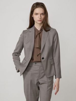 ＜Aquascutum (Women)＞【セットアップ対応】ストレッチツイル　テーラードジャケット（５００４４０４０２１）