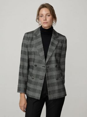 ＜Aquascutum (Women)＞ラメグレンチェックジャケット（５００４４０４０３５）