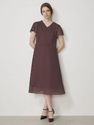 ＜Aquascutum (Women)＞スクエアドットプリントワンピース（５００４４１６００５）