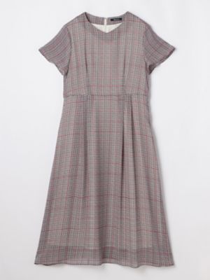 ＜Aquascutum (Women)＞クラブチェックシフォンドレス（５００４４１６０１４）