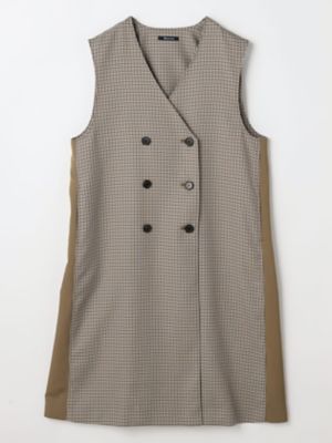 クラブチェックコンビ　ロングジレドレス（５００４４１６０３９）