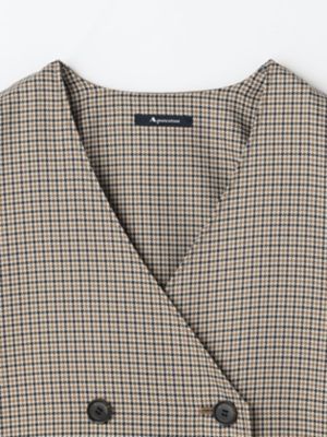 クラブチェックコンビ　ロングジレドレス（５００４４１６０３９）
