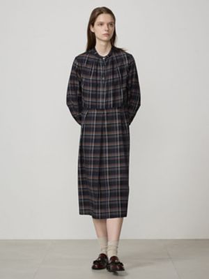 ＜Aquascutum (Women)＞タータンクラブチェックシャツドレス（５００４４１６０４２）