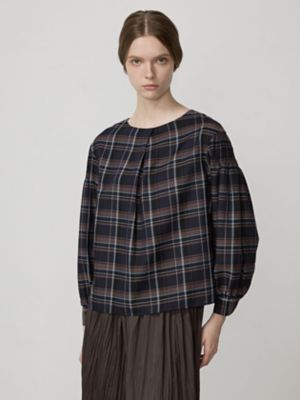 Aquascutum (Women)/アクアスキュータム タータンクラブチェック ブラウス(5004420042)