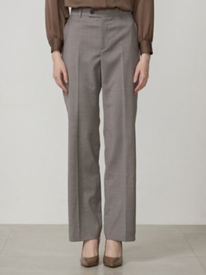 ＜Aquascutum (Women)＞【セットアップ対応】ストレッチツイル　ストレートパンツ（５００４４４００２１）