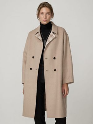 ＜Aquascutum (Women)＞カシミヤブレンドチェックリバーシブルコート（５００４４５００４７）