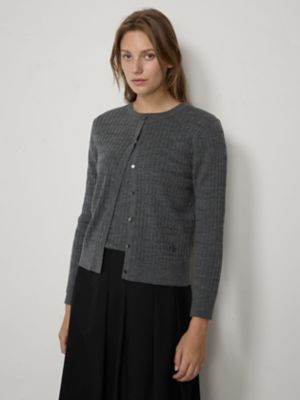 ＜Aquascutum (Women)＞ミニケーブルニットカーディガン（５００４４６００１２）