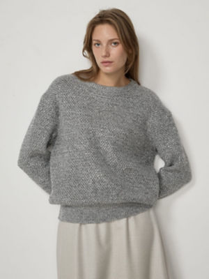 ＜Aquascutum (Women)＞ＡＲＩＥＬラメニット（５００４４６００１４）