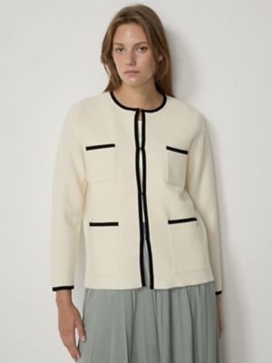 ＜Aquascutum (Women)＞ブークレニットジャケット（５００４４６００１６）