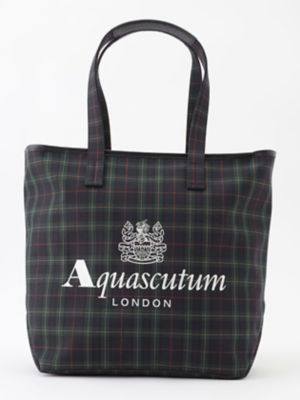 ＜Aquascutum (Women)＞ロゴ刺繍トートバックチェック大（５００４４９００７８）