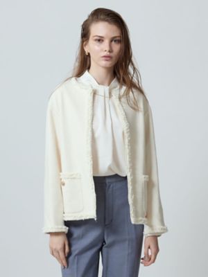 ＜Aquascutum (Women)＞ミックスツィードジャケット（５００５２０４００８）