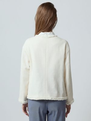 アクアスキュータム ツイード　ウール　アルパカ　テーラードジャケット　千鳥　L アクアスキュータム ツイード ウール アルパカ テーラードジャケット