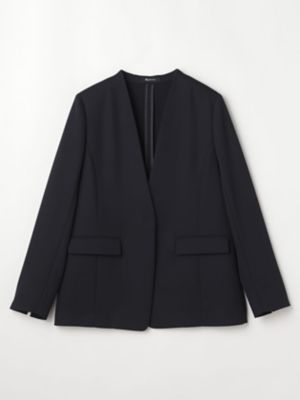 【セットアップ対応】ストレッチツイルラウンドネックジャケット（５００５２０４０２０）