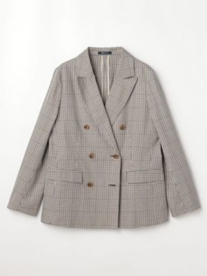 アクアスキュータム メンズ春夏ジャケット2点セット セットアップ対応】クラブチェックダブルジャケット