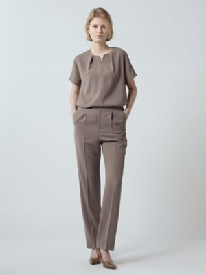 セットアップ対応】強撚ポリエステル テーパードパンツ