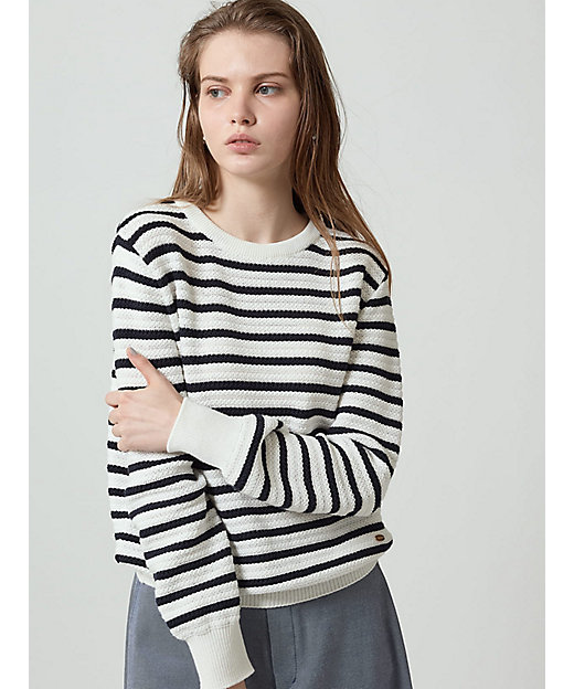バルキーボーダーニット(5005260006) | Aquascutum バルキーボーダーニット(5005260006) | Aquascutum