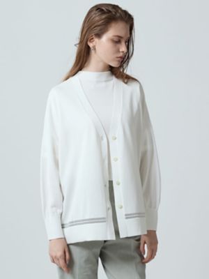 ＜Aquascutum (Women)＞シアーライン　カーディガン（５００５２６０００９）