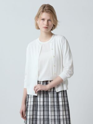 ＜Aquascutum (Women)＞ハイツイストコットンカーディガン（５００５２６００１２）