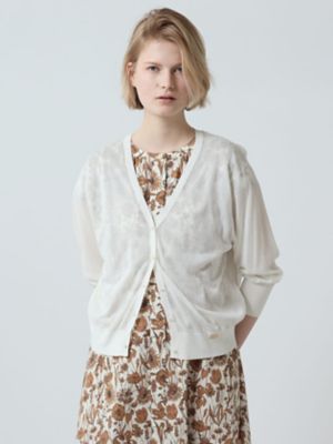 ＜Aquascutum (Women)＞シアーニットカーディガン（５００５２６００１６）