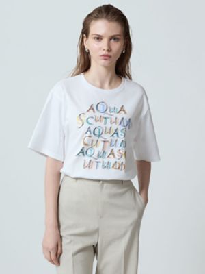 Aquascutum (Women)/アクアスキュータム ロゴTシャツ(5005270031) 91_シロ トップス【三越伊勢丹/公式】