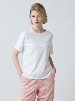 Aquascutum (Women)/アクアスキュータム スビンスムース半袖Tシャツ(5005270117)