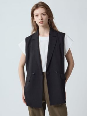 ＜Aquascutum (Women)＞リネンライクオックス　ジレ（５００５４０４００２）