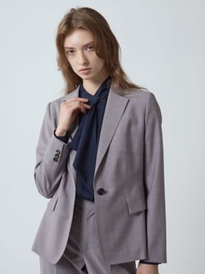 アクアスキュータム スタンドカラー ツイードウール スーツ セットアップ アクアスキュータム スタンドカラー ツイードウール スーツ