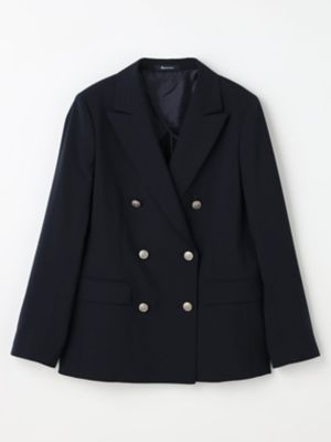 Aquascutum ブラック ダブルブレストジャケット Aquascutum ブラック ダブルブレストジャケット 予約]カットオフ