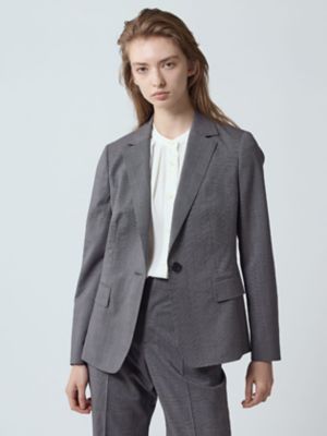 ＜Aquascutum (Women)＞【セットアップ対応】ウールグレンチェックジャケット（５００５４０４０６８）