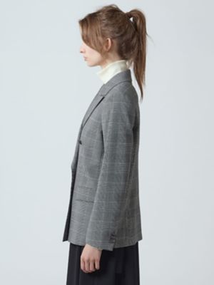 美品☆ELENDEEK グレンチェックハリウッドジャケット ベルト セール】 【一部店舗限定】ブリティッシュウールグレンチェック