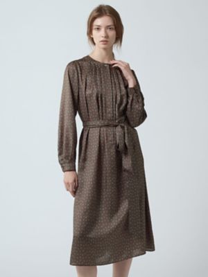 Aquascutum (Women)/アクアスキュータム スクエアードットプリント ドレス(5005416034) 85_チャイロ ワンピース・ドレス【三越伊勢丹/公式】