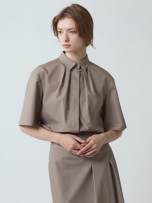 Aquascutum (Women)/アクアスキュータム 【セットアップ対応】タックデザインシャツ(5005420010)