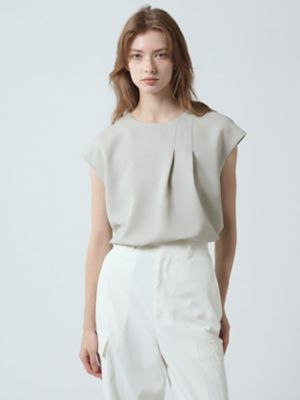 Aquascutum (Women)/アクアスキュータム ダブルクロス アシメタックブラウス(5005420017) 83_オウドイロ トップス【三越伊勢丹/公式】