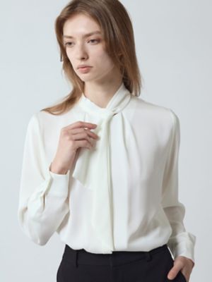 サテンボウタイブラウス（5005420018） | Aquascutum (Women