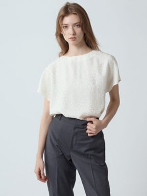 ＜Aquascutum (Women)＞ドットジャカードブラウス（５００５４２００２５）