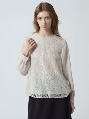 ＜Aquascutum (Women)＞コードレースブラウス（５００５４２００３０）