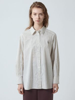新品 Aquascutum アクアスキュータム ストライプ ドレスシャツ 44 eclat掲載】ダブルストライプ オーバーシャツ