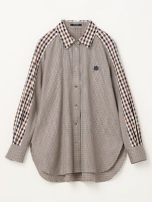 ＜Aquascutum (Women)＞クラブチェックコンビ　シャツ（５００５４２００６９）
