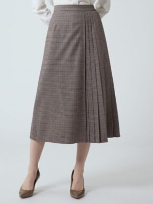 ＜Aquascutum (Women)＞【セットアップ対応】クラブチェックプリーツスカート（５００５４３００４４）