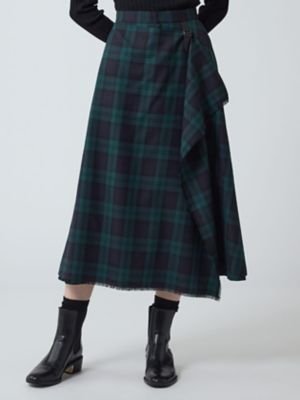 ＜Aquascutum (Women)＞ＢＬＡＣＫ　ＷＡＴＣＨ　フレアスカート（５００５４３００５６）