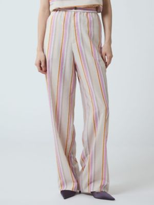 ＜Aquascutum (Women)＞【セットアップ対応】ストライププリントイージーパンツ（５００５４４０００４）