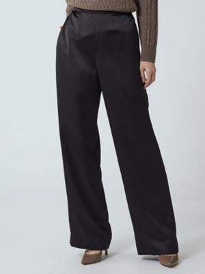 ＜Aquascutum (Women)＞ヴィンテージサテン　ワイドパンツ（５００５４４００４１）