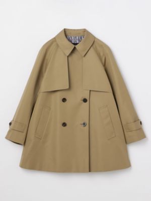 美品　アクアスキュータム トレンチコート　ショートトレンチ　Ｌ　コットン100 NIKKEI掲載】オーバーサイズ ショートトレンチ