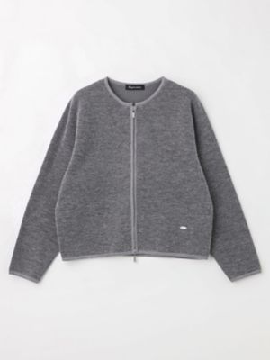 【本日限定値下未使用タグ付】AquascutumカードボードニットブルゾンM ケーブルニット （ニット・セーター）｜Aquascutum / アクア