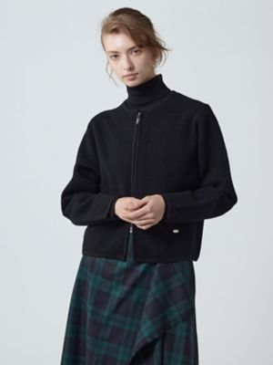 【本日限定値下未使用タグ付】AquascutumカードボードニットブルゾンM 本日限定値下未使用タグ付】Aquascutumカードボードニット