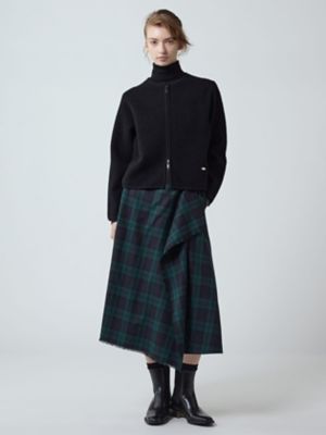 【本日限定値下未使用タグ付】AquascutumカードボードニットブルゾンM ケーブルニット （ニット・セーター）｜Aquascutum / アクア