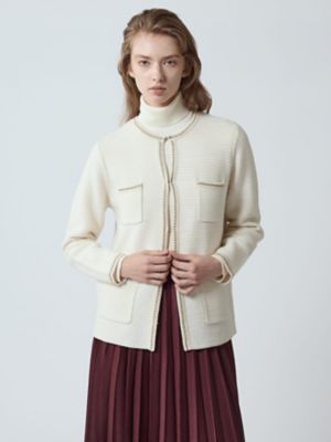 ツイードニットジャケット（5005460023） | Aquascutum